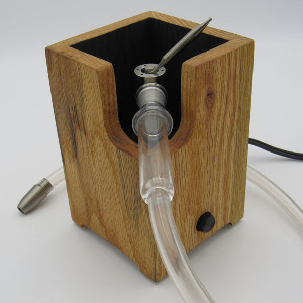Hardwood Oak Ditanium Vaporizer Enail with Glass Handpiece *D-rod not included